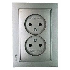 Розета двойная без заземления mono electric despina 102-242405-121